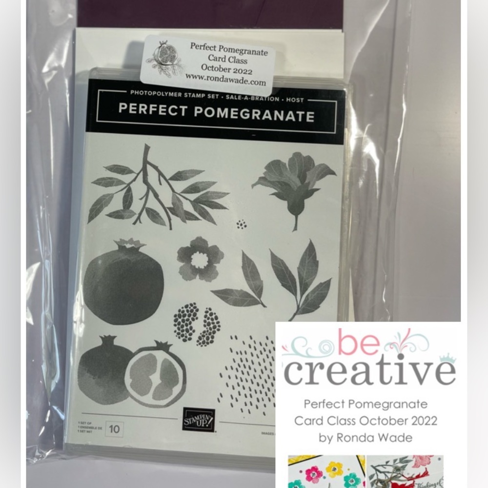 Perfect Pomegranate (Bonus 6 cards) Stamp Set Card Class by Stampin Up! *Retired